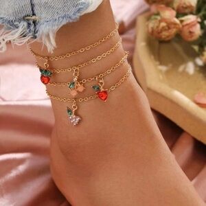 3/$30 💛 4pc Charm Anklet